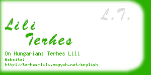 lili terhes business card